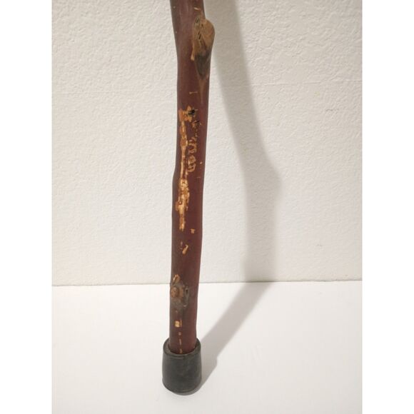 Vintage 32" Handmade Manzanita Wood Gnarled Two Tone Walking Stick Cane - Picture 6 of 10